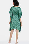 Zivame Artsy Leaves Woven Knee Length Nightdress - Greener Pasture — thumbnail 3